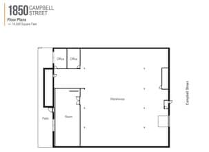 1850 Campbell St, Oakland, CA for lease Floor Plan- Image 1 of 1