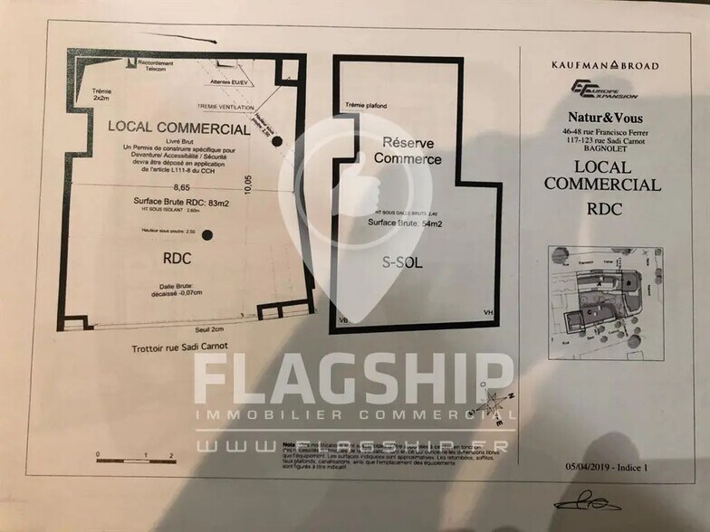 Retail in Bagnolet for lease - Floor Plan - Image 2 of 2