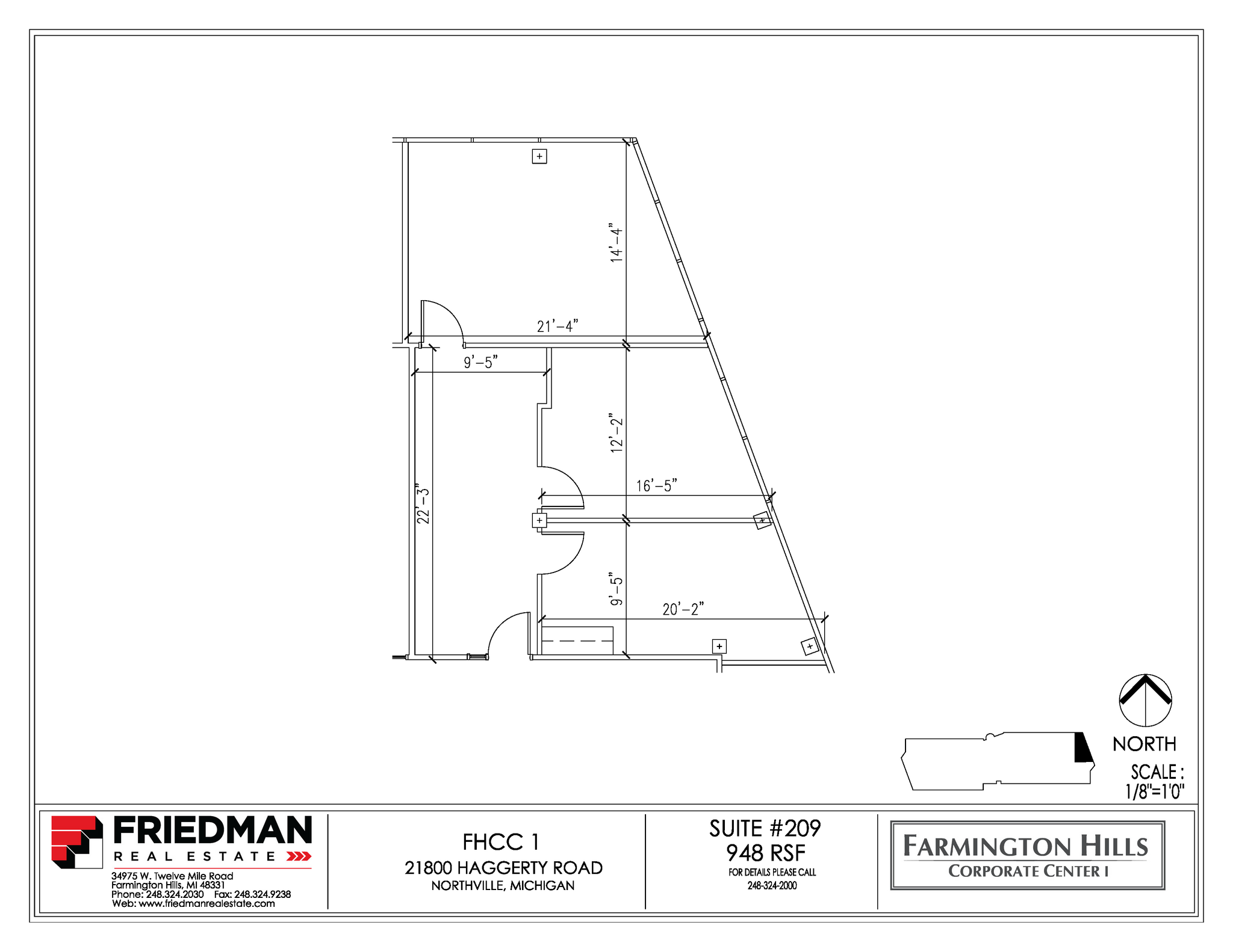 21800 Haggerty Rd, Northville, MI for lease Floor Plan- Image 1 of 2