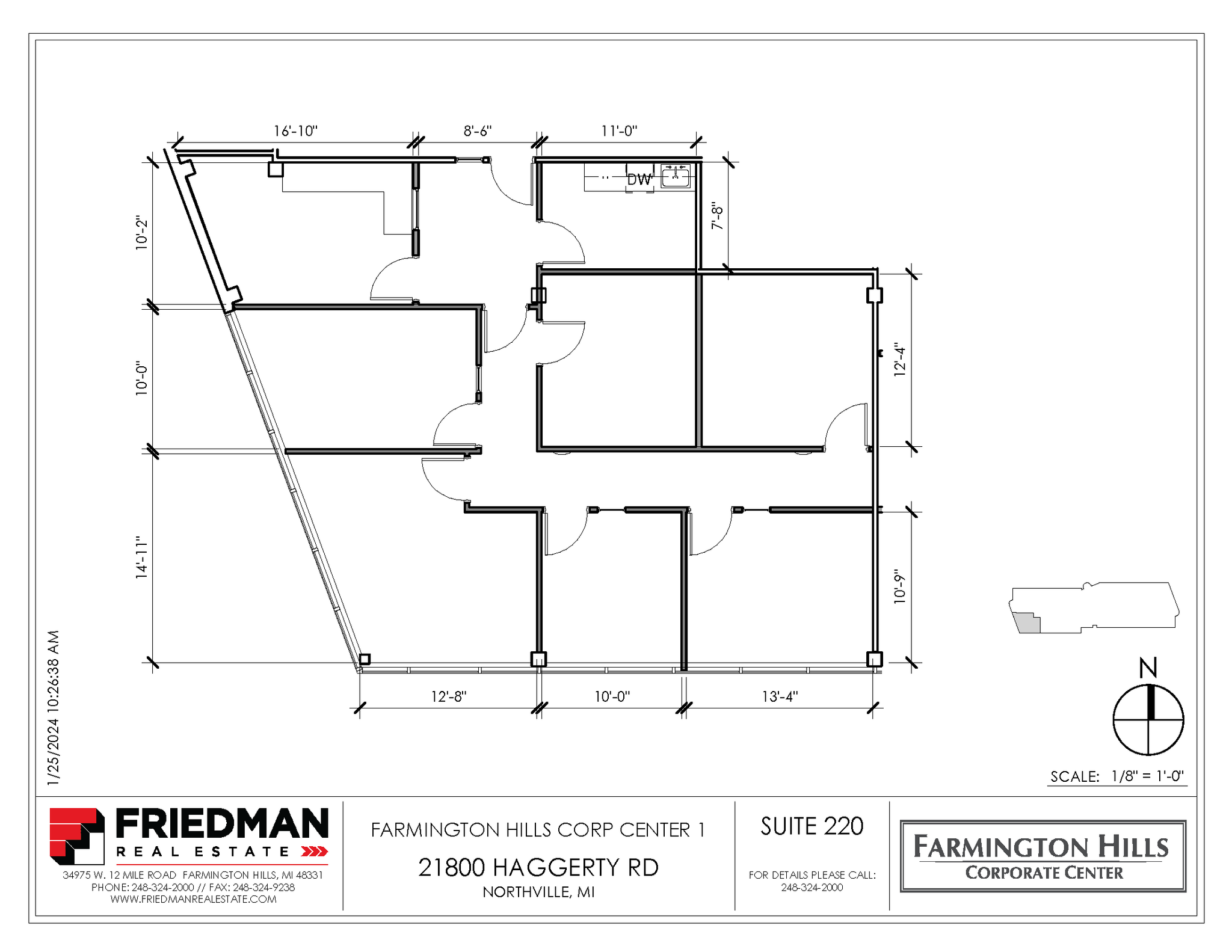 21800 Haggerty Rd, Northville, MI for lease Floor Plan- Image 1 of 2