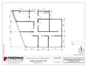 21800 Haggerty Rd, Northville, MI for lease Floor Plan- Image 1 of 2