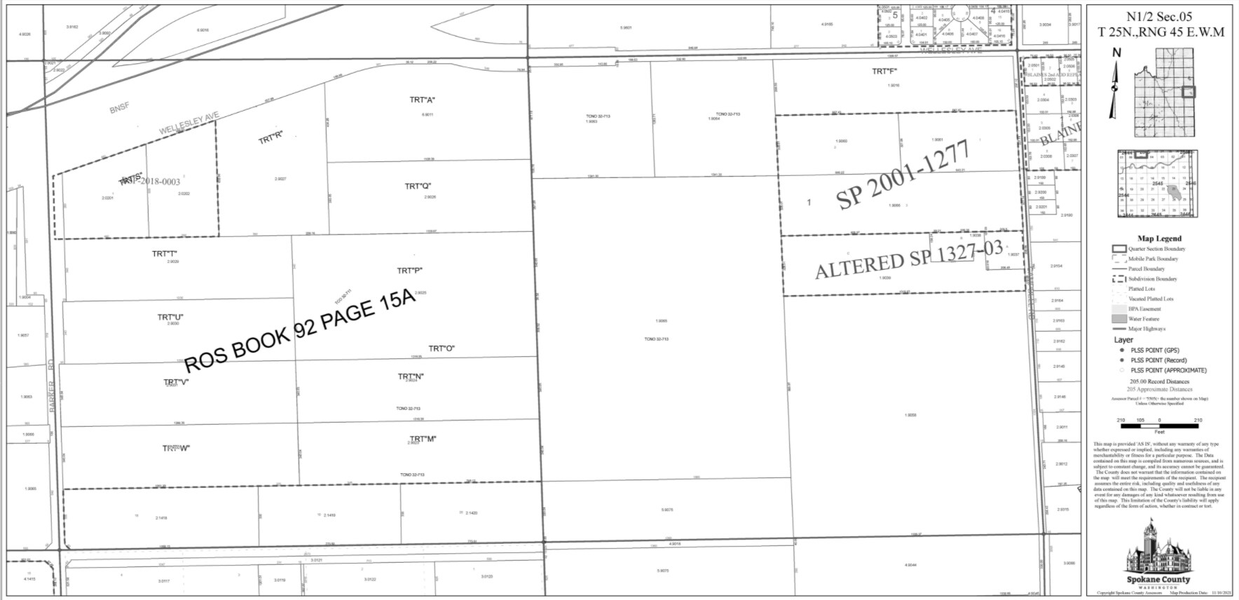 4300 N Barker, Spokane Valley, WA for sale Plat Map- Image 1 of 1