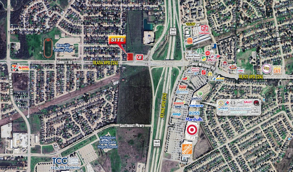 NWQ TX-360 & SUBLETT Rd, Arlington, TX for sale - Aerial - Image 2 of 5