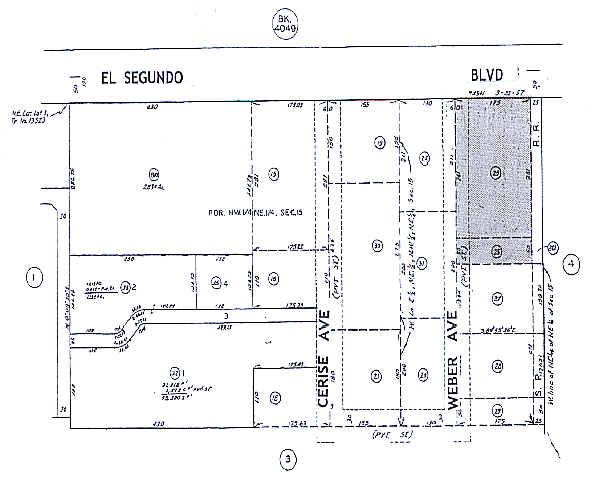 3308 W El Segundo Blvd, Hawthorne, CA for lease - Plat Map - Image 2 of 2