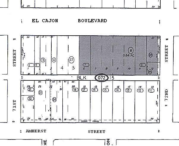 7149-7151 El Cajon Blvd, San Diego, CA for lease - Plat Map - Image 2 of 5