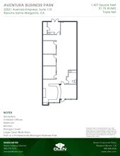 22521 Avenida Empresa, Rancho Santa Margarita, CA for lease Floor Plan- Image 1 of 1