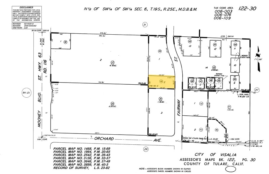 3323 S Fairway St, Visalia, CA for sale - Plat Map - Image 1 of 1