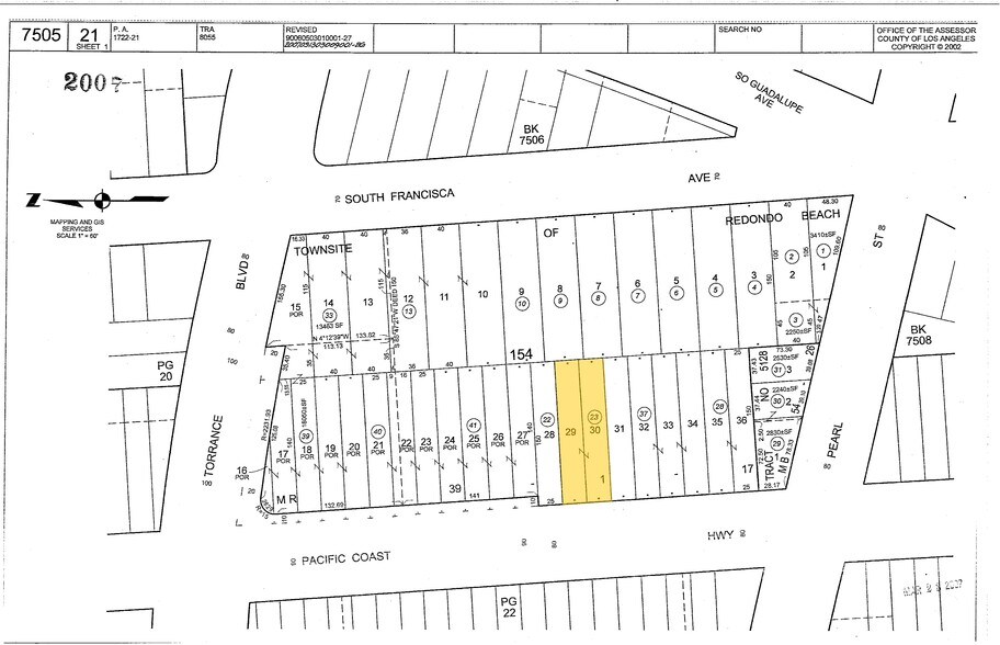 326 S Pacific Coast Hwy, Redondo Beach, CA for lease - Plat Map - Image 2 of 14
