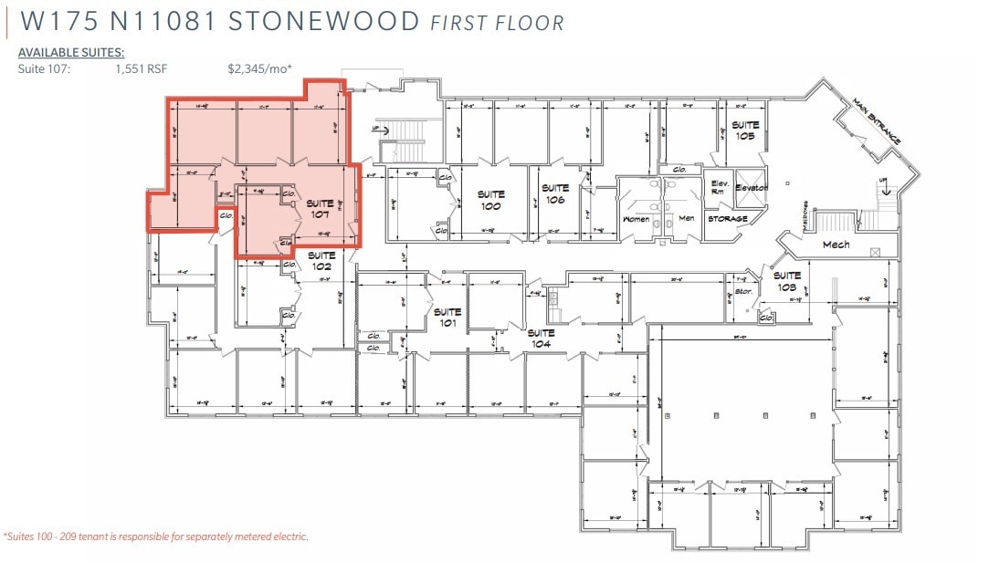 W175N11081 Stonewood Dr, Germantown, WI for lease Floor Plan- Image 1 of 1