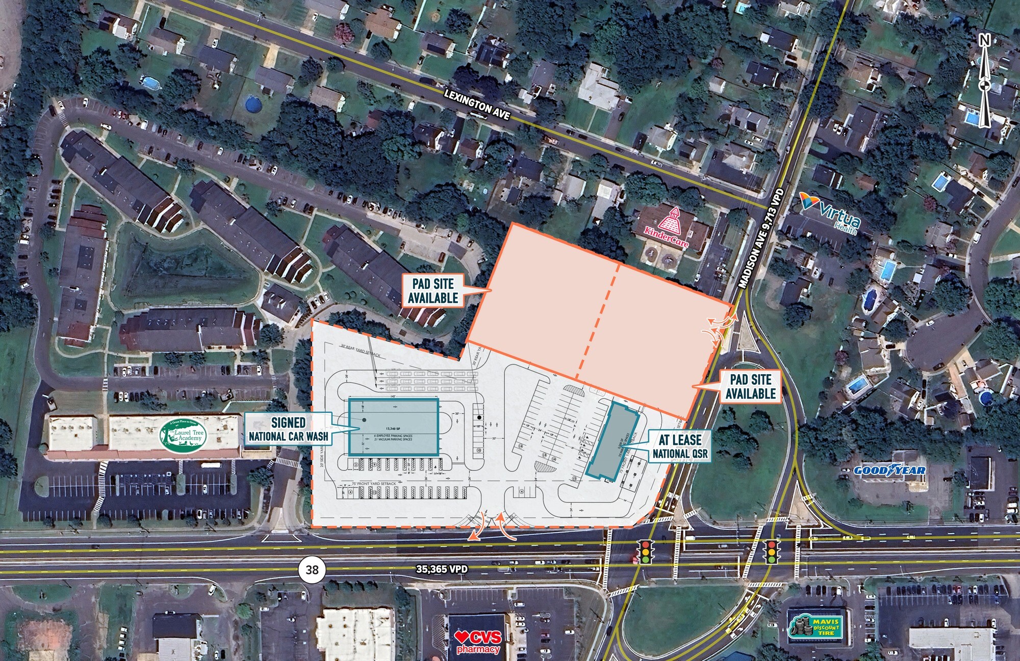 1573 NJ-38, Lumberton Township, NJ for lease Aerial- Image 1 of 3