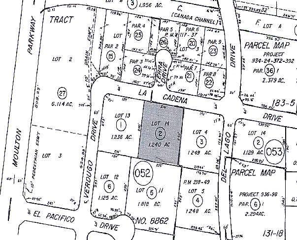 23022 La Cadena Dr, Laguna Hills, CA for lease - Plat Map - Image 2 of 8