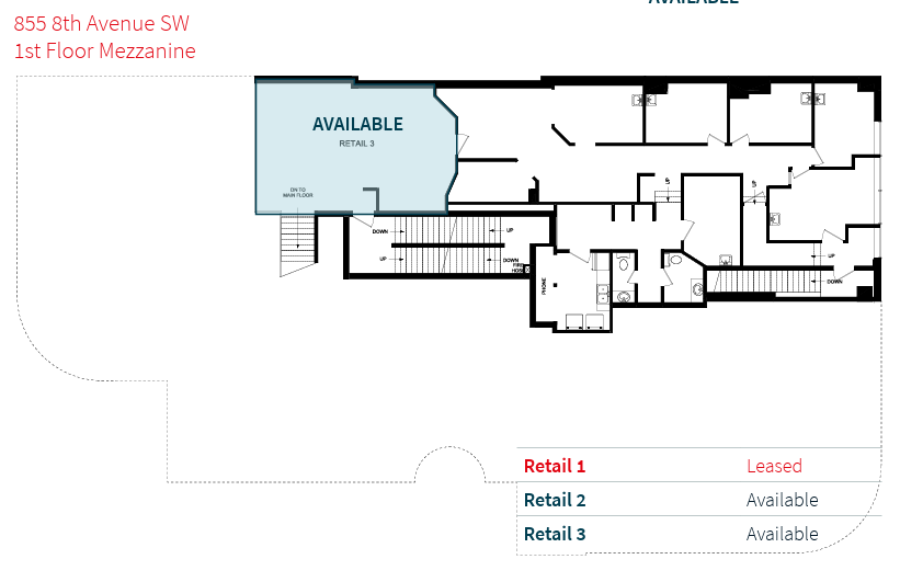 855 8th Ave SW, Calgary, AB for lease Floor Plan- Image 1 of 1