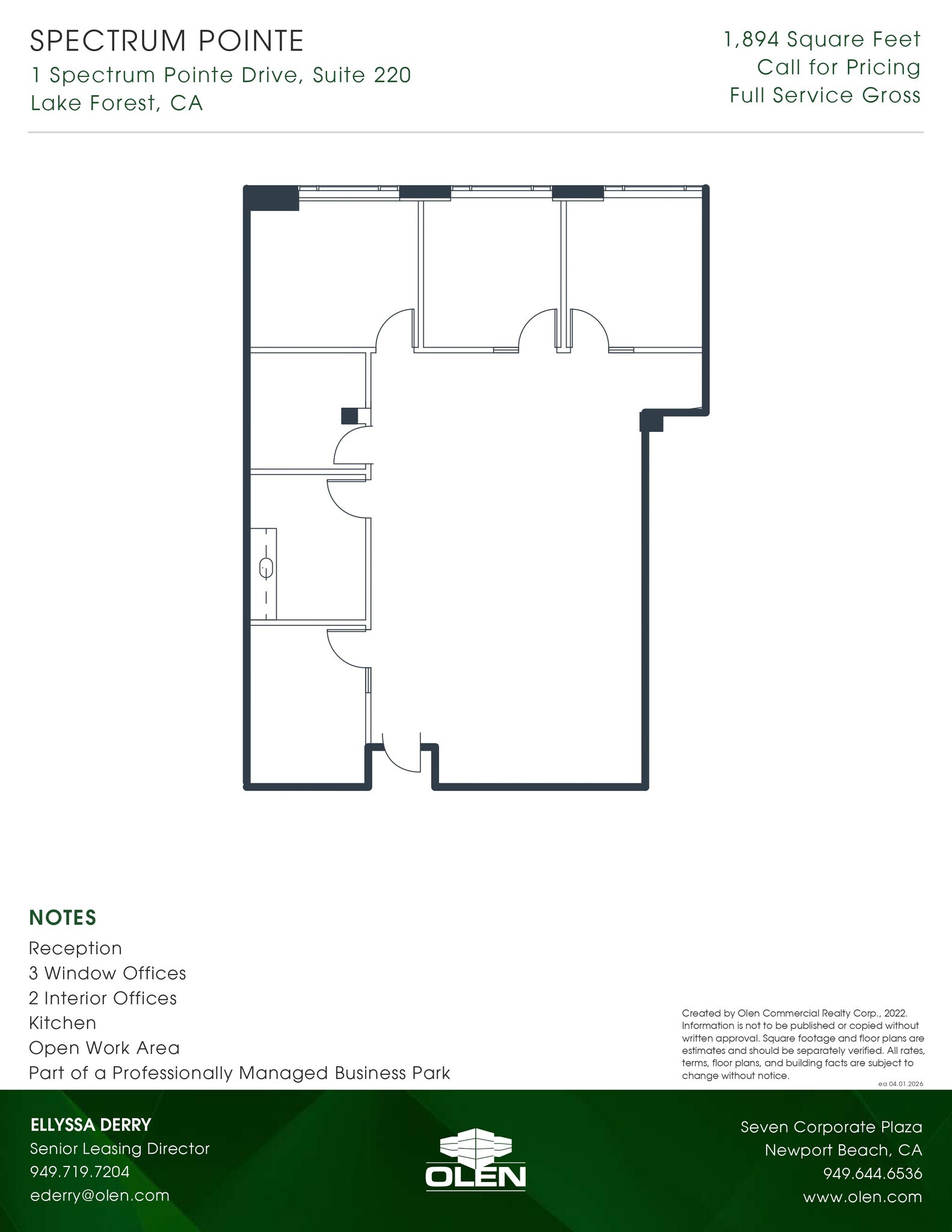 1 Spectrum Pointe Dr, Lake Forest, CA for lease Floor Plan- Image 1 of 1