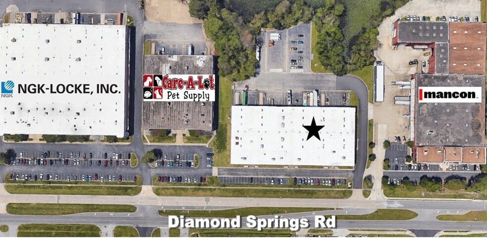 1619 Diamond Springs Rd, Virginia Beach, VA for lease - Aerial - Image 2 of 10
