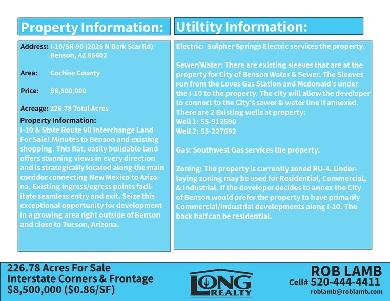 NWC I-10 / Highway 90, Benson, AZ for sale - Building Photo - Image 3 of 7