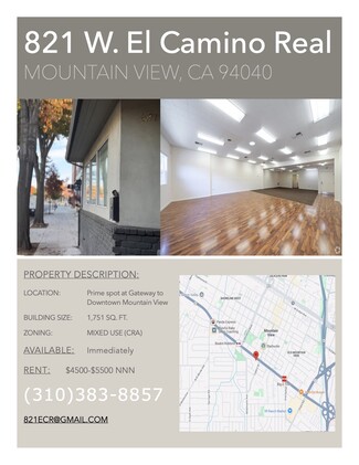 More details for 821 W El Camino Real, Mountain View, CA - Office/Retail for Lease