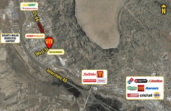 610 W Highway 66, Milan, NM - aerial  map view