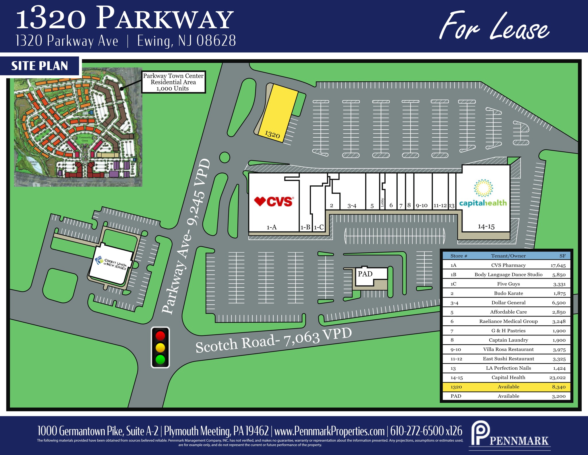 1320 Parkway Ave, Ewing, NJ for lease Site Plan- Image 1 of 1