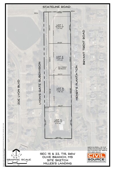 Olive Branch Land portfolio of 2 properties for sale on LoopNet.com - Site Plan - Image 3 of 3