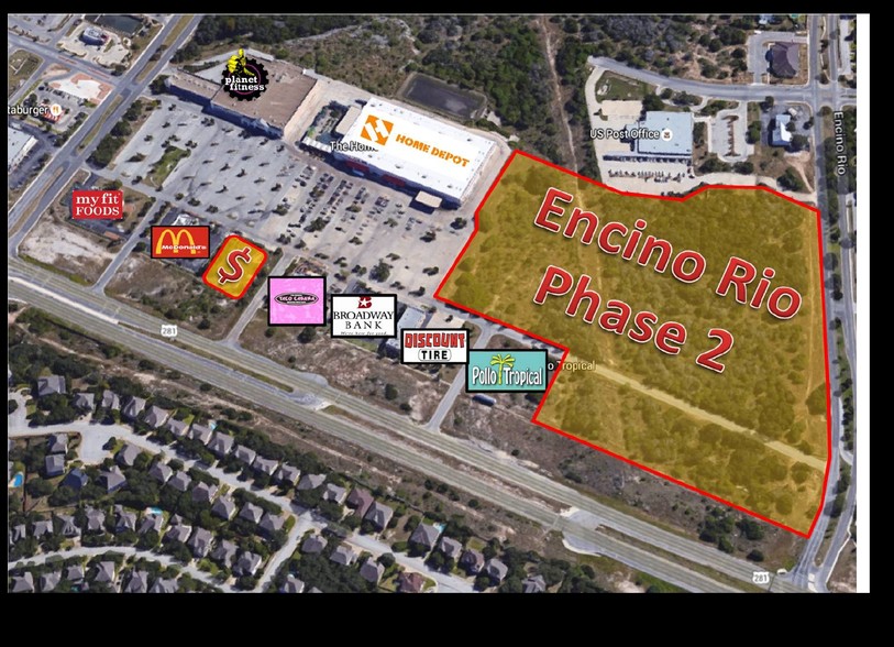 Hwy 281 N & Encino Rio & Evans, San Antonio, TX for lease - Aerial - Image 2 of 10