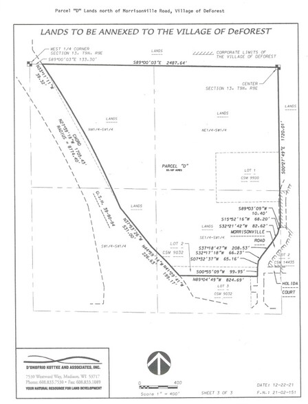 TBD Morrisonville Rd, Deforest, WI for sale - Plat Map - Image 2 of 2