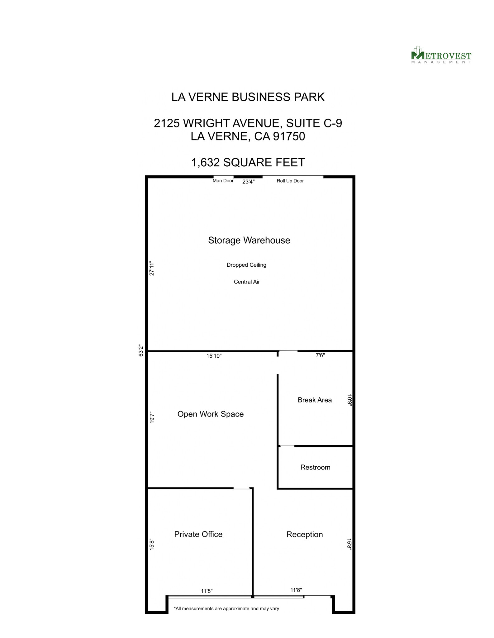 2125 Wright Ave, La Verne, CA for lease Floor Plan- Image 1 of 1