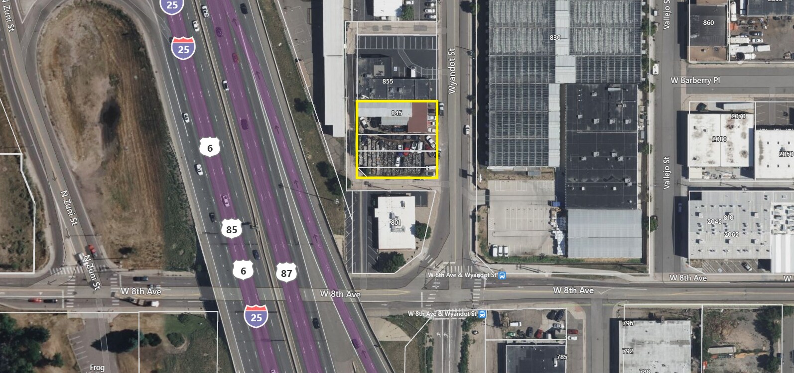 845 Wyandot St, Denver, CO for lease Aerial- Image 1 of 6