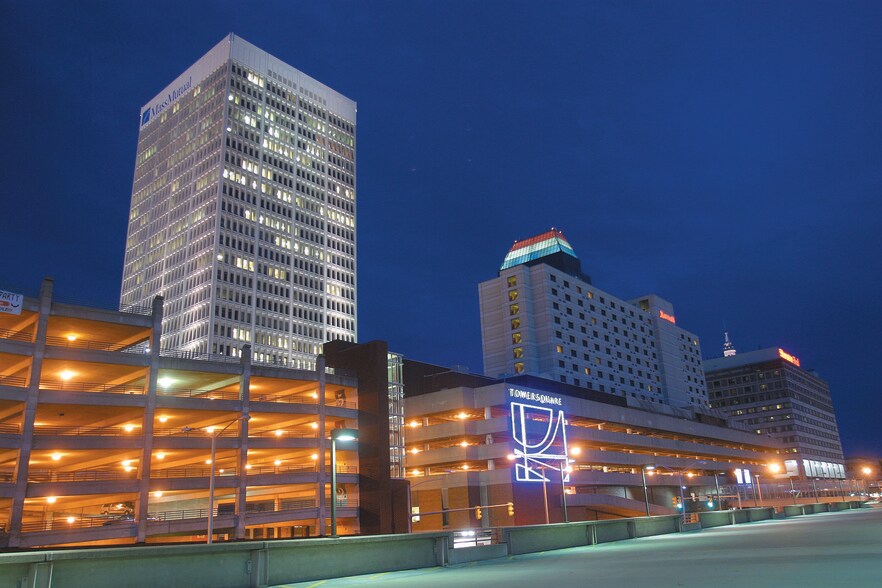 1500 Main St, Springfield, MA for lease - Tower Square night long shot - Image 1 of 10