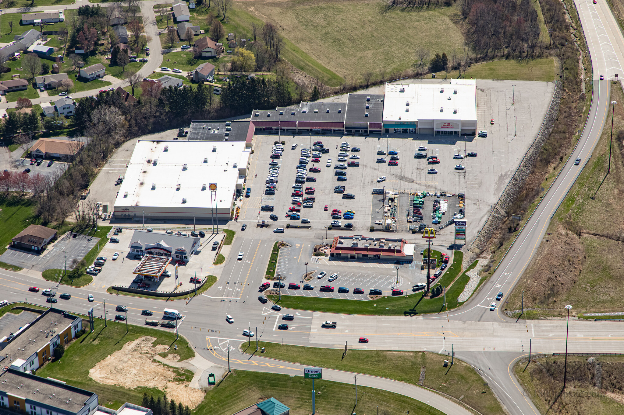 100 Cross County Plz, Batesville, IN for lease Aerial- Image 1 of 7