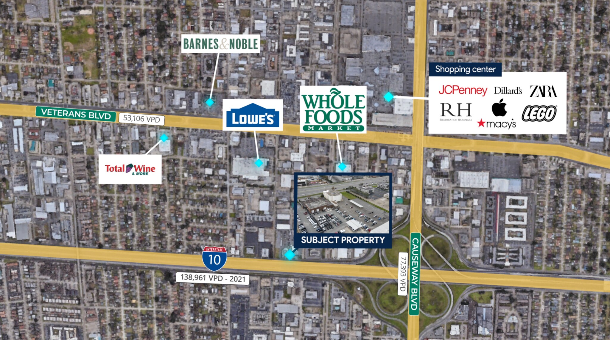 35293545 N I10 Service Rd, Metairie, LA 70002 Development Site with I10 Visibility