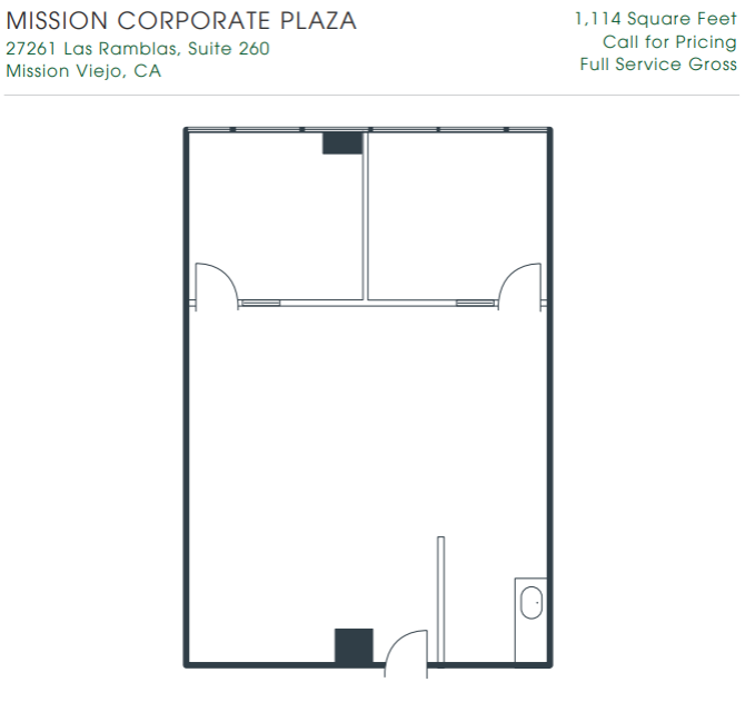 27261 Las Ramblas, Mission Viejo, CA for lease Floor Plan- Image 1 of 4