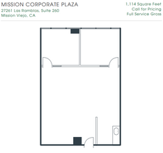 27261 Las Ramblas, Mission Viejo, CA for lease Floor Plan- Image 1 of 4