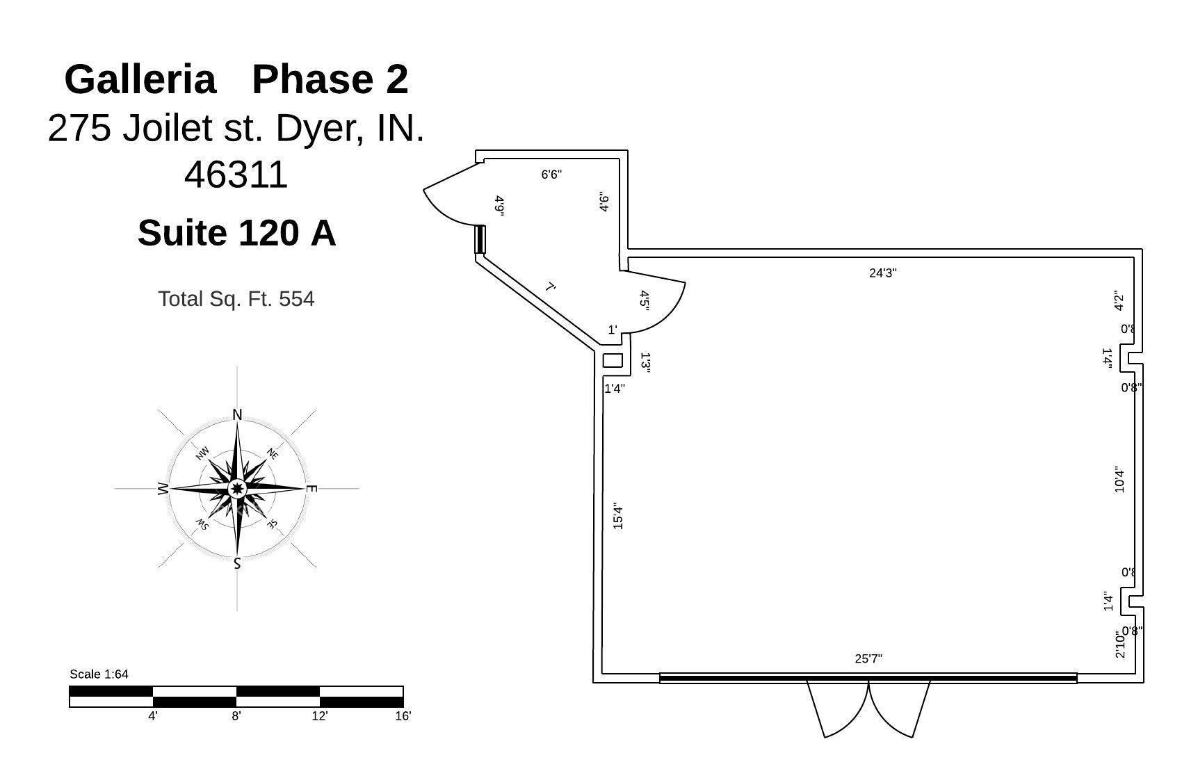 425 Joliet St, Dyer, IN for lease Floor Plan- Image 1 of 7