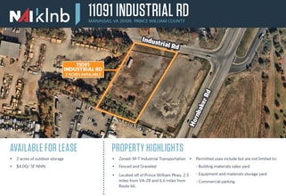 11091 Industrial Rd, Manassas, VA - AERIAL  map view