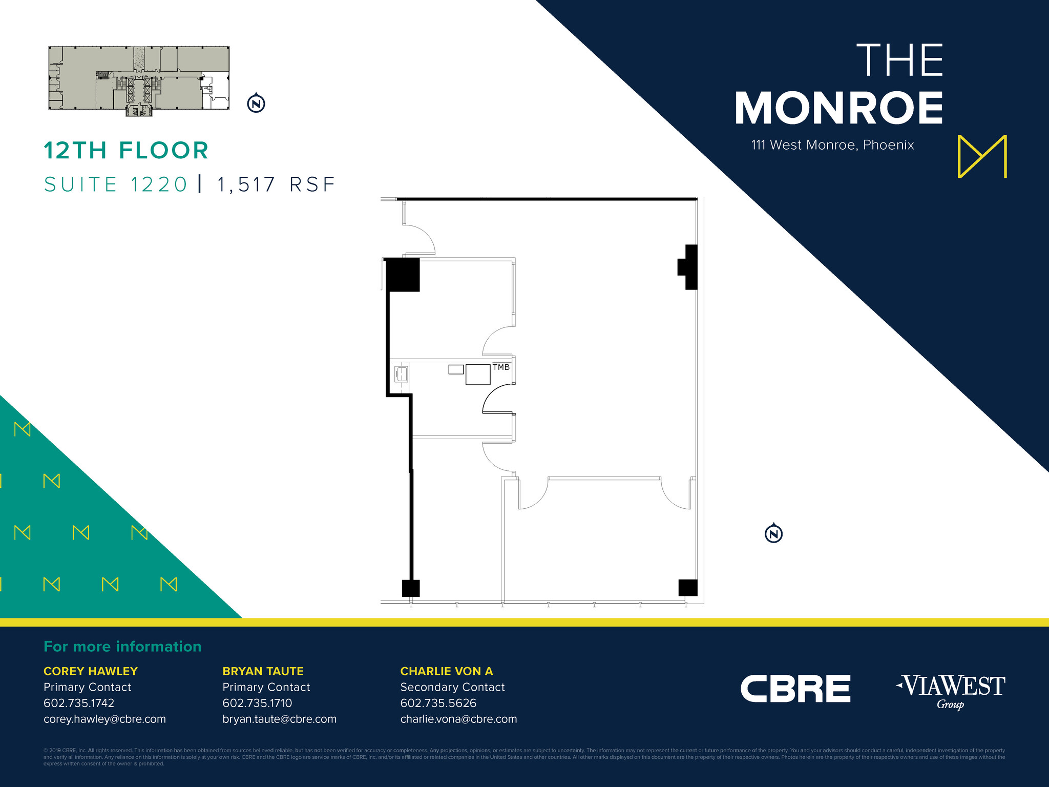 111 W Monroe St, Phoenix, AZ for sale Floor Plan- Image 1 of 1