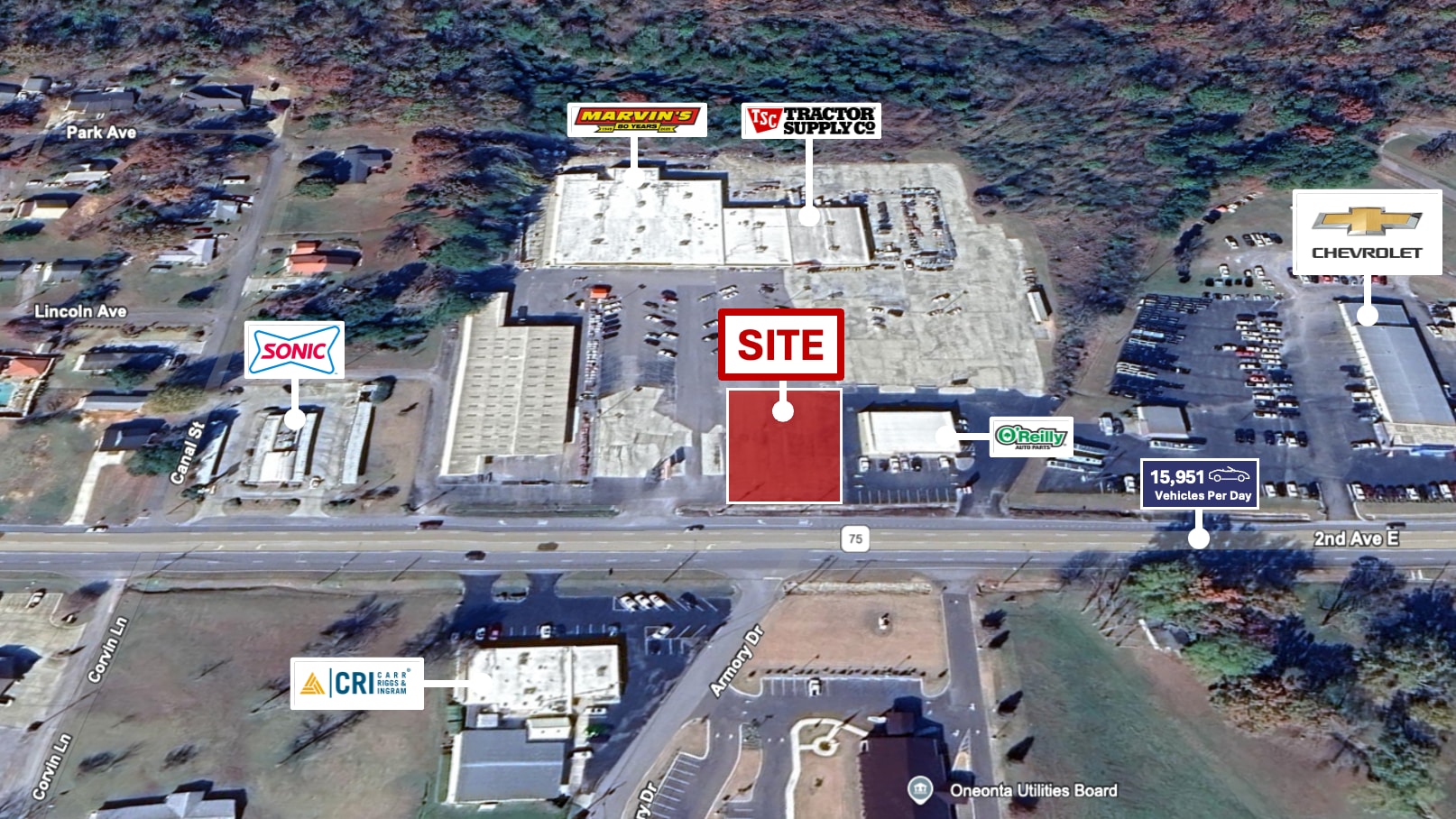 1604 2nd E ave, Oneonta, AL for sale Aerial- Image 1 of 3