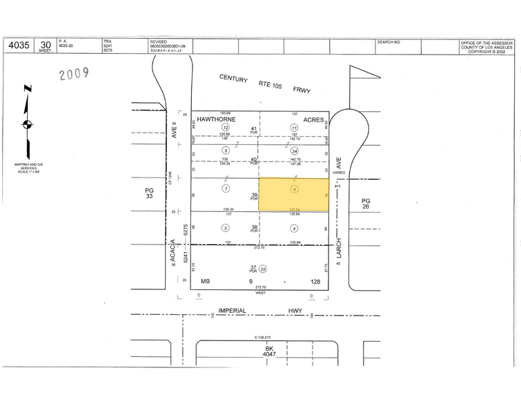 11319 Larch Ave, Inglewood, CA for sale - Plat Map - Image 1 of 2