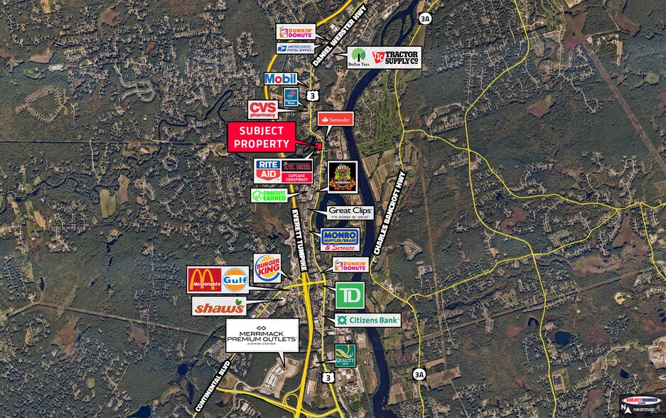 420 Daniel Webster Hwy, Merrimack, NH for lease - Aerial - Image 2 of 4