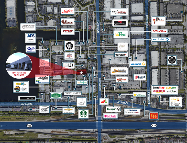 1341-1359 NW 88th Ave, Miami, FL for lease - Aerial - Image 2 of 17