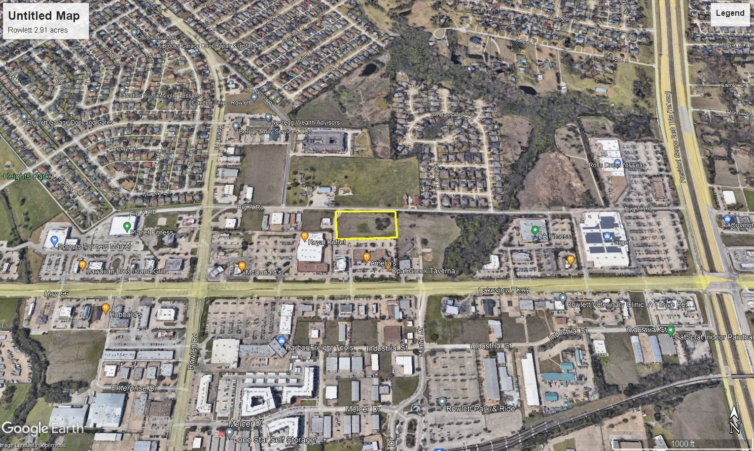 3802 Big A Rd, Rowlett, TX for sale Aerial- Image 1 of 4