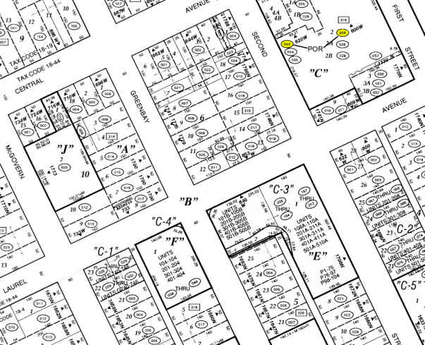 600-610 Central Ave, Highland Park, IL for lease - Plat Map - Image 2 of 6