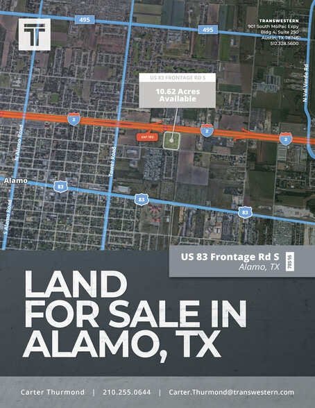 U.S. 83 Frontage Rd S., Alamo, TX for sale - Aerial - Image 1 of 1