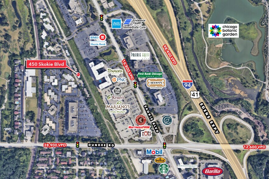 450 Skokie Blvd, Northbrook, IL for sale - Aerial - Image 3 of 4