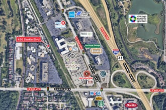 450 Skokie Blvd, Northbrook, IL - AERIAL  map view - Image1