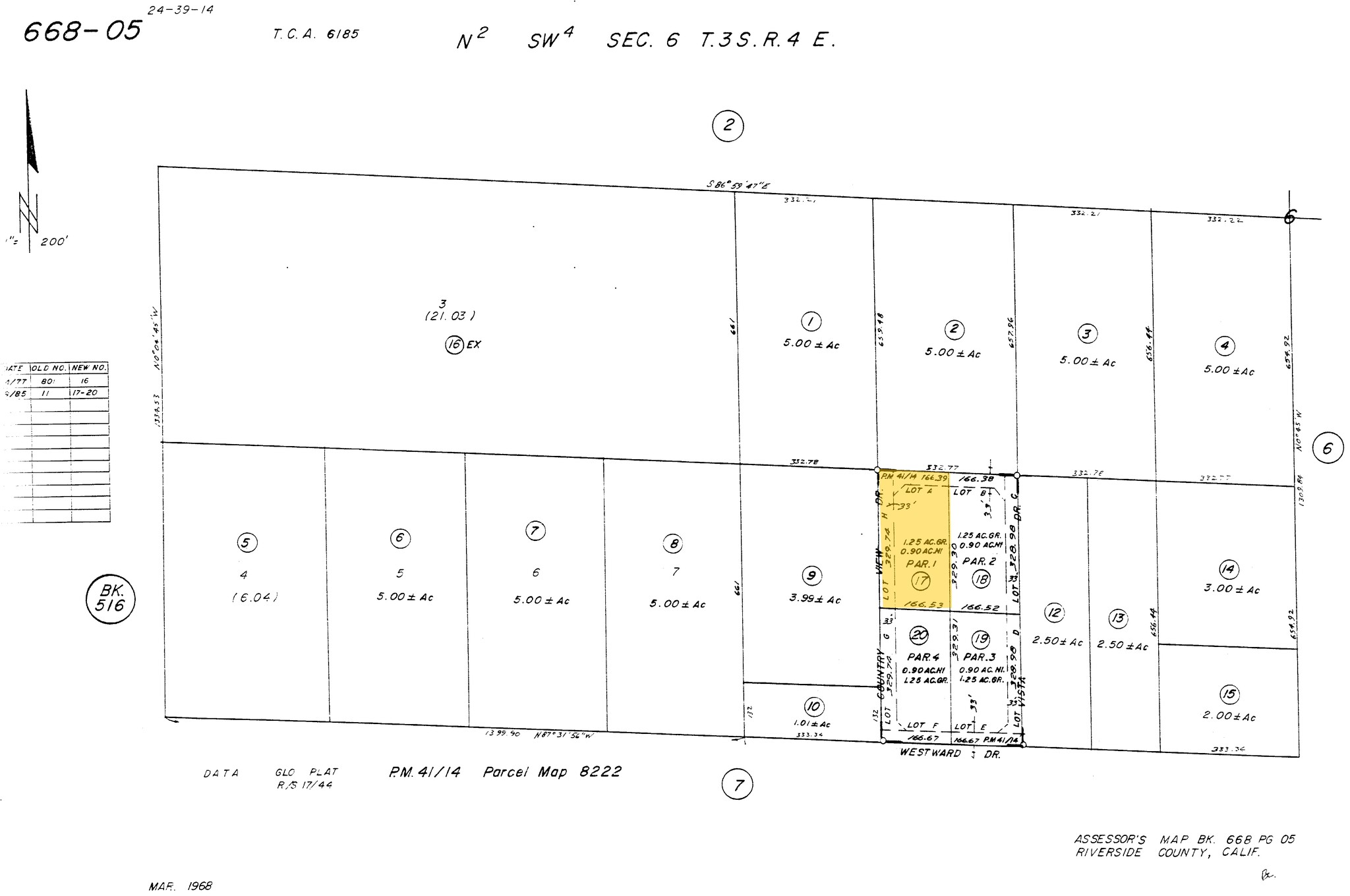 15210 Country View Rd, Whitewater, CA for sale Plat Map- Image 1 of 1