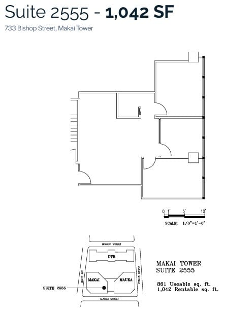 733 Bishop St, Honolulu, HI for lease Floor Plan- Image 1 of 1