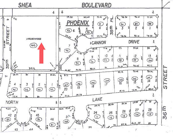 3509-3519 E Shea Blvd, Phoenix, AZ for lease - Plat Map - Image 2 of 3