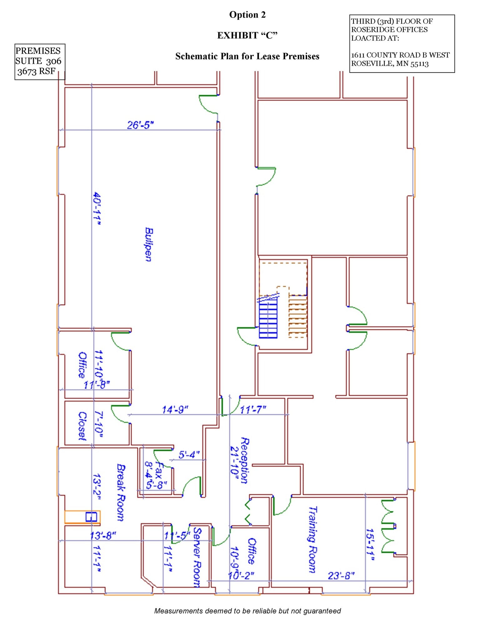 1611 W County Road B, Roseville, MN for lease Floor Plan- Image 1 of 2