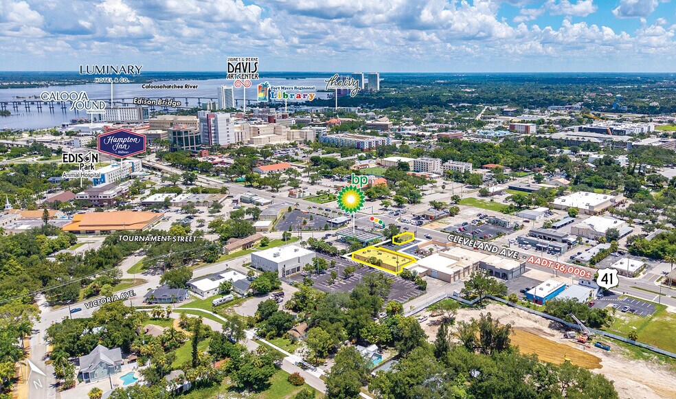 2210-2218 S Cleveland Ave, Fort Myers, FL for lease - Aerial - Image 3 of 6