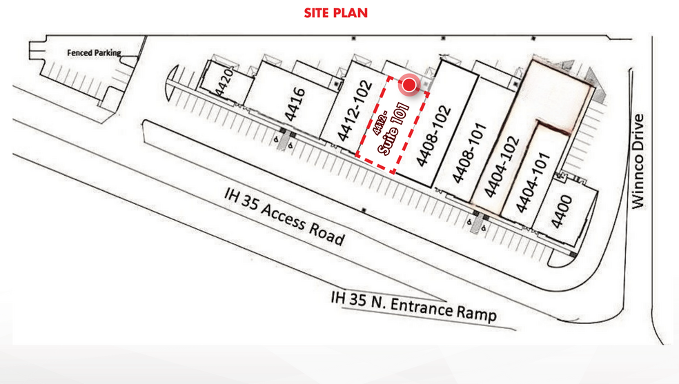 4400-4420 N Interstate 35, San Antonio, TX for lease - Site Plan - Image 2 of 5